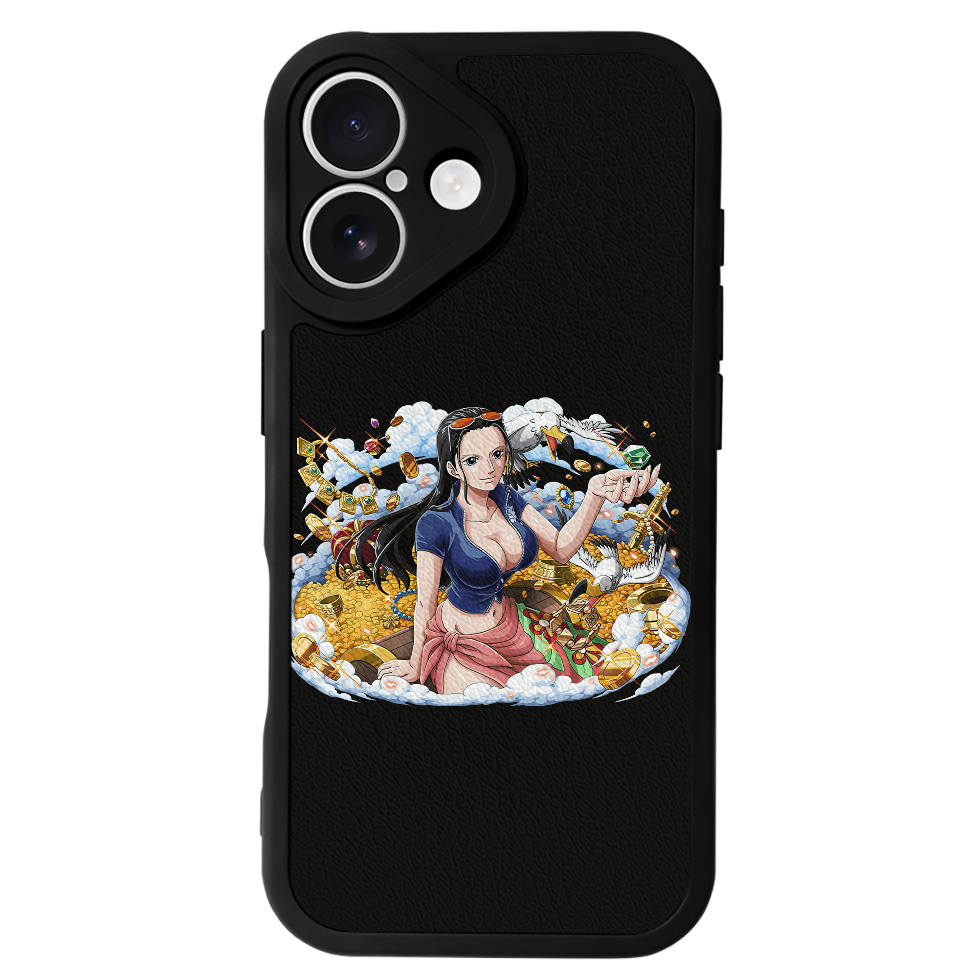 （画像用） ワンピース ニコ・ロビン ONE PIECE Nico Robin 【iPhone 16シリーズ対応】シリコンスマホケース（レザー調） 材質：シリコン